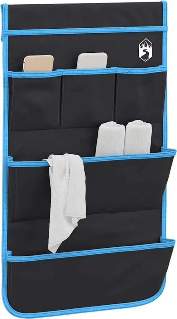 Sac de rangement Oxford noir 66 x 40 cm avec compartiments internes