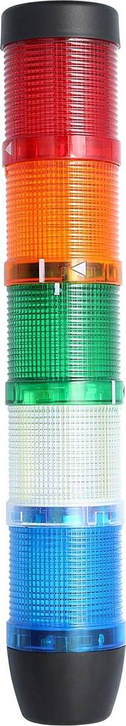STEX24 Signalsäule blau-weiß-grün-gelb-rot, 50mm, 24V AC/DC, LED-Dauerlicht SS50-OB5/24 101 MaßeLänge320,0mm,