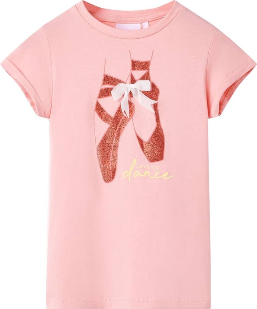 Kinder T-Shirt Rosa Gr. 116 Ballettschuhe Design Produktbild 