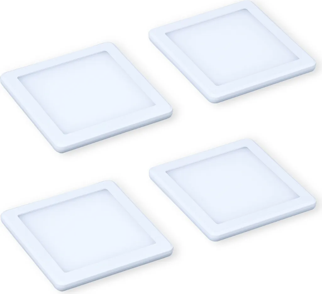 Luminaire de Cuisine LED Encastrable Blanc Neutre en Lot de 4 Panneaux
