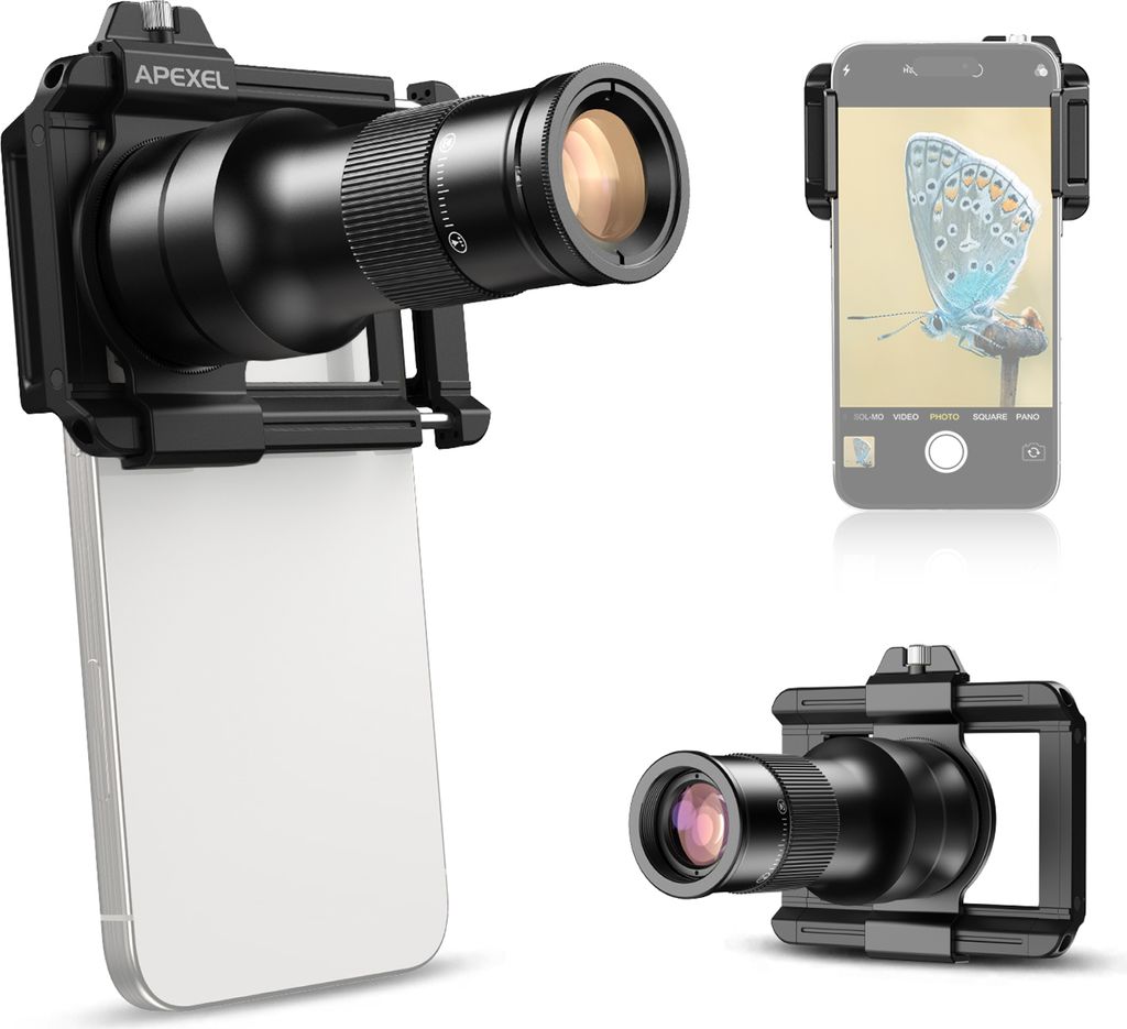 APEXEL APL-TM6 Tele-Makroobjektiv-Set fuer Mobiltelefone, Produktbild 