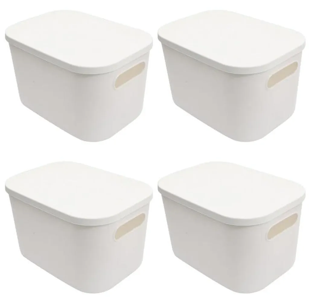 Organisateurs de placards salle de bains et cuisine 8L lot de 4 bacs