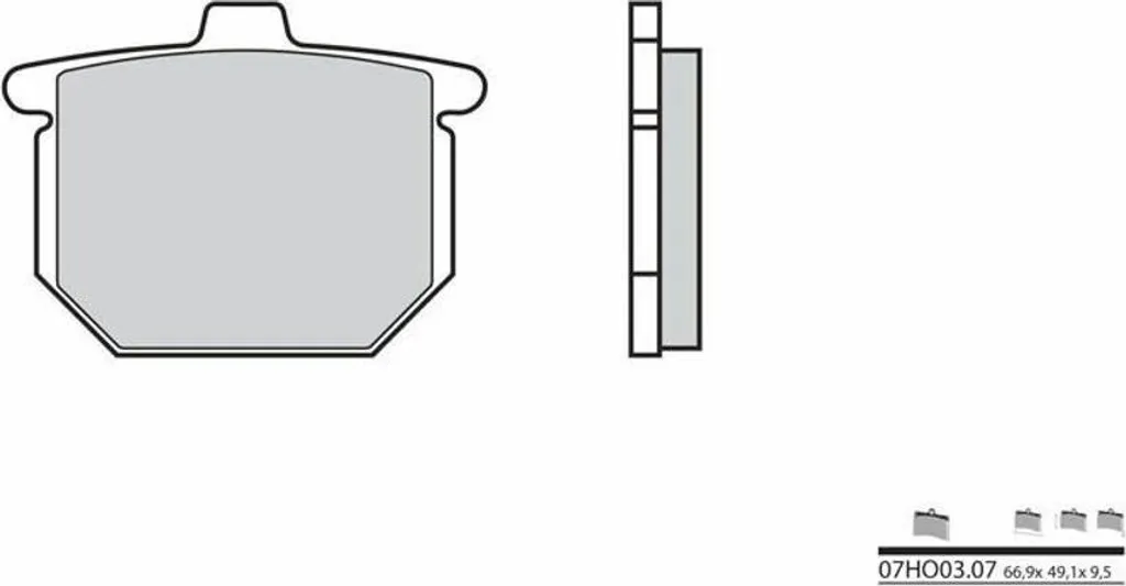 Plaquettes de frein Brembo 07HO0307 pour éliminer les sifflements moto