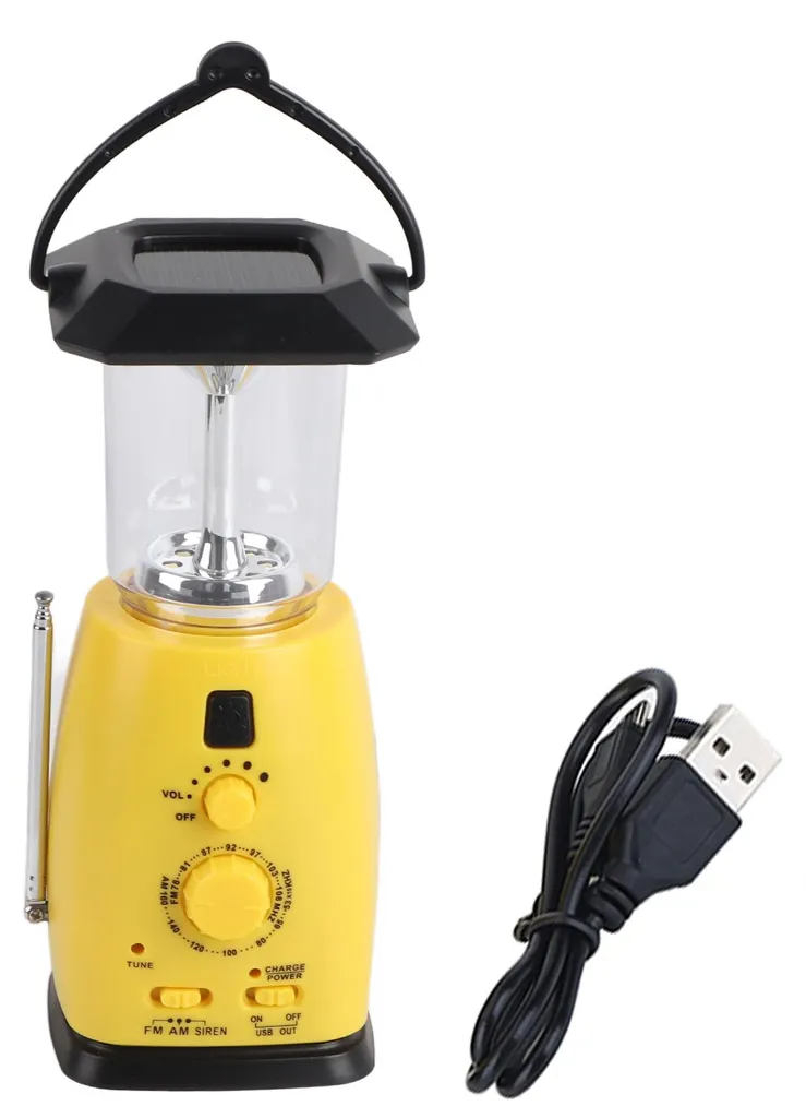 Lampe torche LED manivelle dynamo et USB avec éclairage longue durée