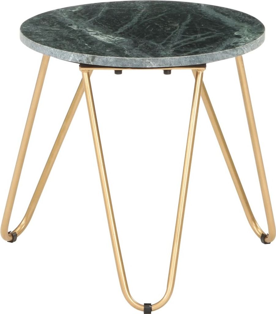 Maison Exclusive - Couchtisch Grün 40×40×40 cm Echtstein in Marmoroptik