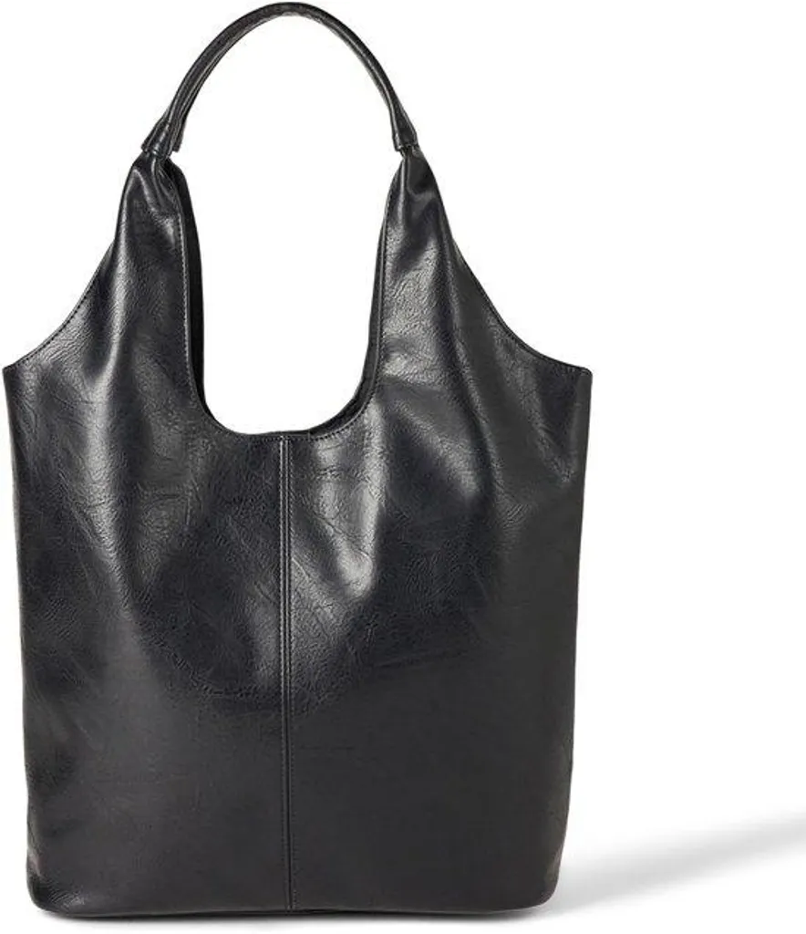 Sac hobo souple noir ultra léger avec fermeture éclair de sécurité