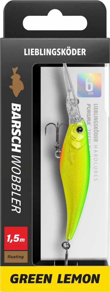 Lieblingsköder Barschwobbler (Green Lemon)