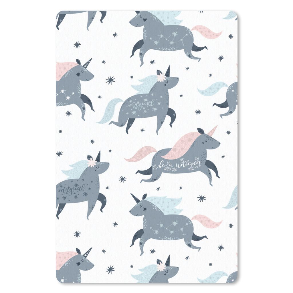 MuchoWow Mauspad Mousepad Design - Einhorn - Zitate 40x60 cm - Mousepads - Maus Mat - Pad - Mausunterlage - Schreibtisch Accesoire