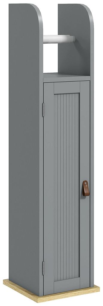 WC-Papierhalter mit Schrank und verstellbaren Regalböden, 20 x 20 x 80 cm, grau