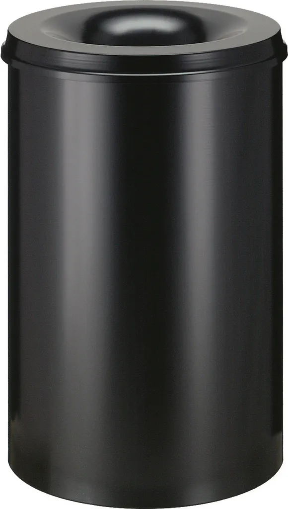 Poubelle Auto-extinguible 110L Noire - Stop aux Départs de Feu de Papier