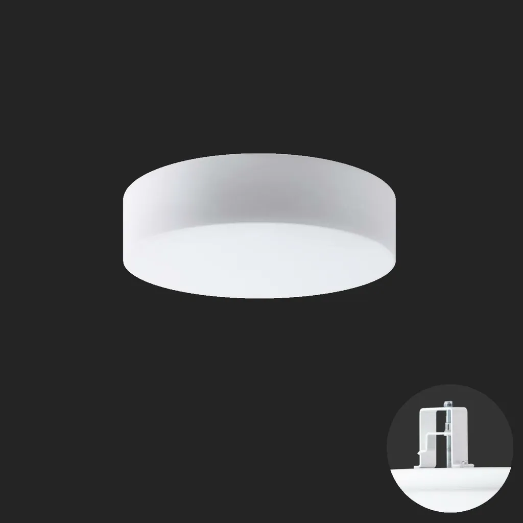 Luminaire de secours LED IP44 Plafonnier Verre Blanc 27W Osmont ERIS V3