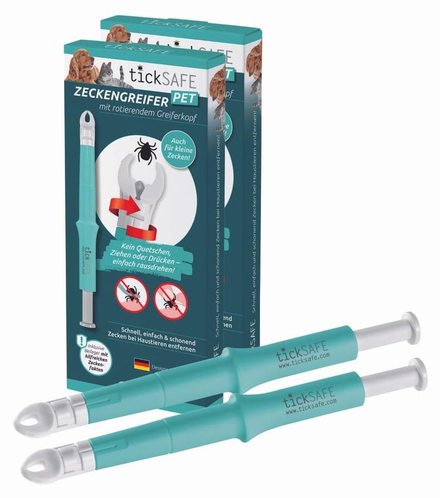 tickSAFE 2 Stück Zeckengreifer mit rotierendem Greiferkopf Produktbild 