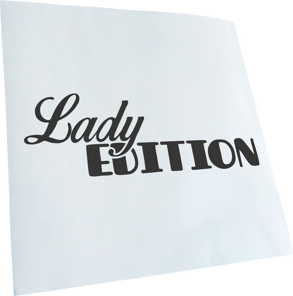 Kiwistar - Autoaufkleber - Lady Edition Girl - Dunkelgrau - 30x11cm - Aufkleber für Auto, Laptop, Fahrrad, LKW, Motorrad Mehrfarbig JDM Decal Racing