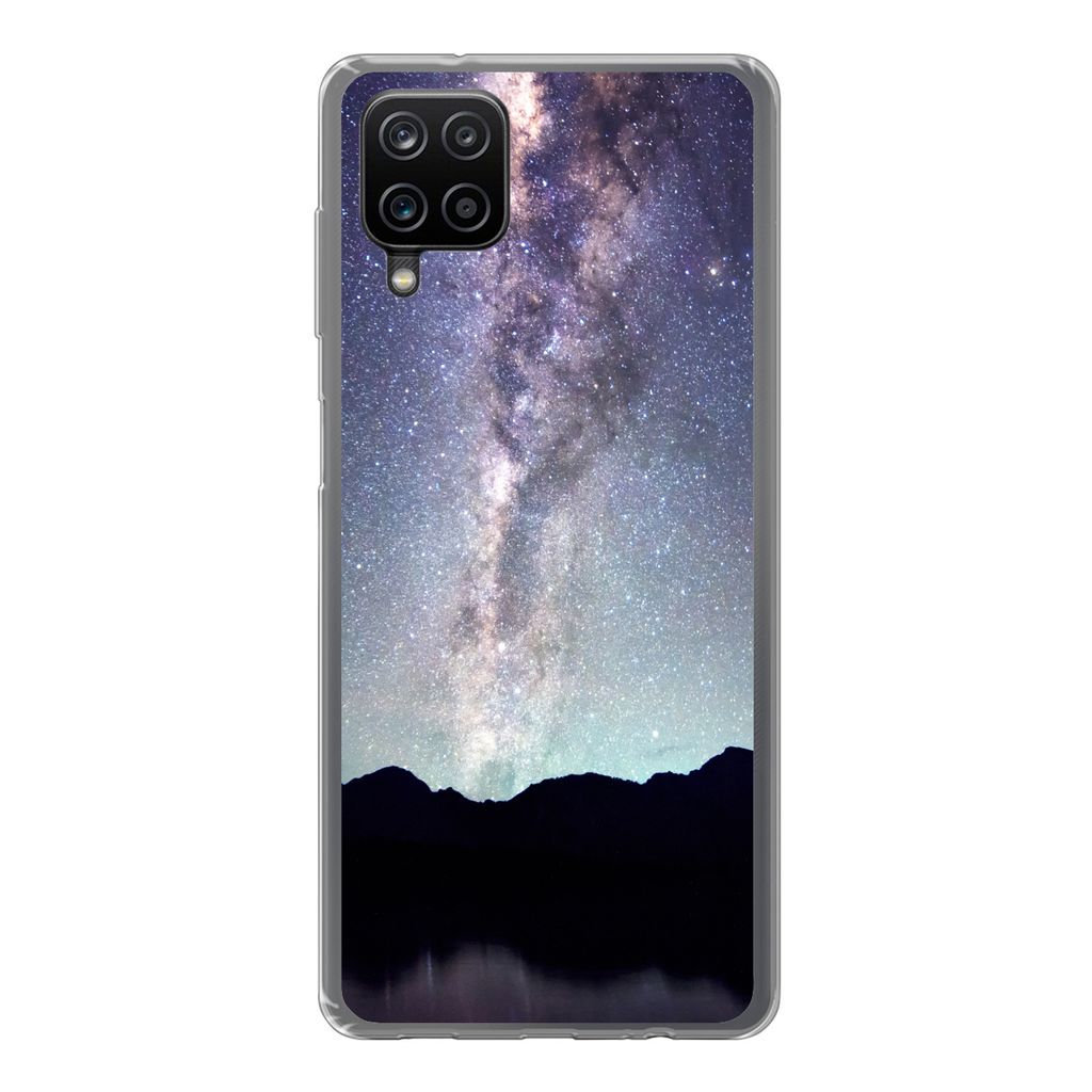 MuchoWow Handyhülle Schutzhülle Hülle für Samsung Galaxy A12 Universum - Galaxie - Sternenhimmel - Jungen - Mädchen - Kinder Silikon Softcas...