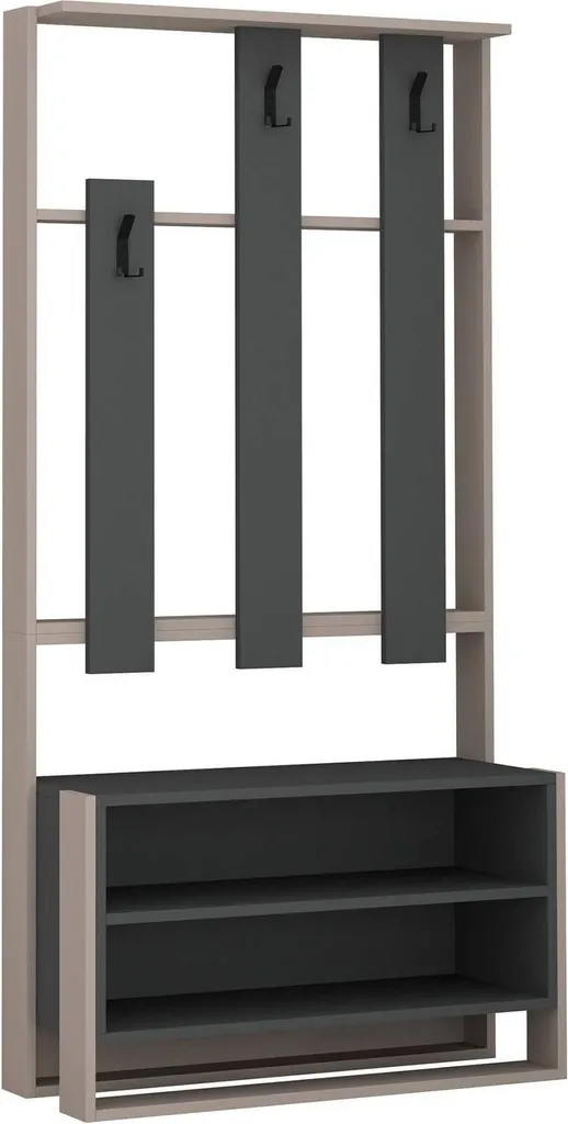 Fini le désordre avec le Meuble Entrée Toraji Beige pour 6 Paires 90cm