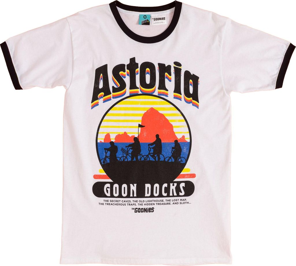 The Goonies - "Astoria Docks" T-Shirt für Herren/Damen Uni TT1055 (S) (Weiß/Schwarz)