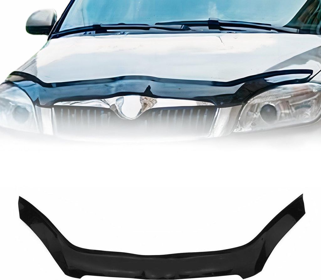 Motorhaube Deflektor Insektenschutz für Skoda Roomster 2006-2010 Dunkel