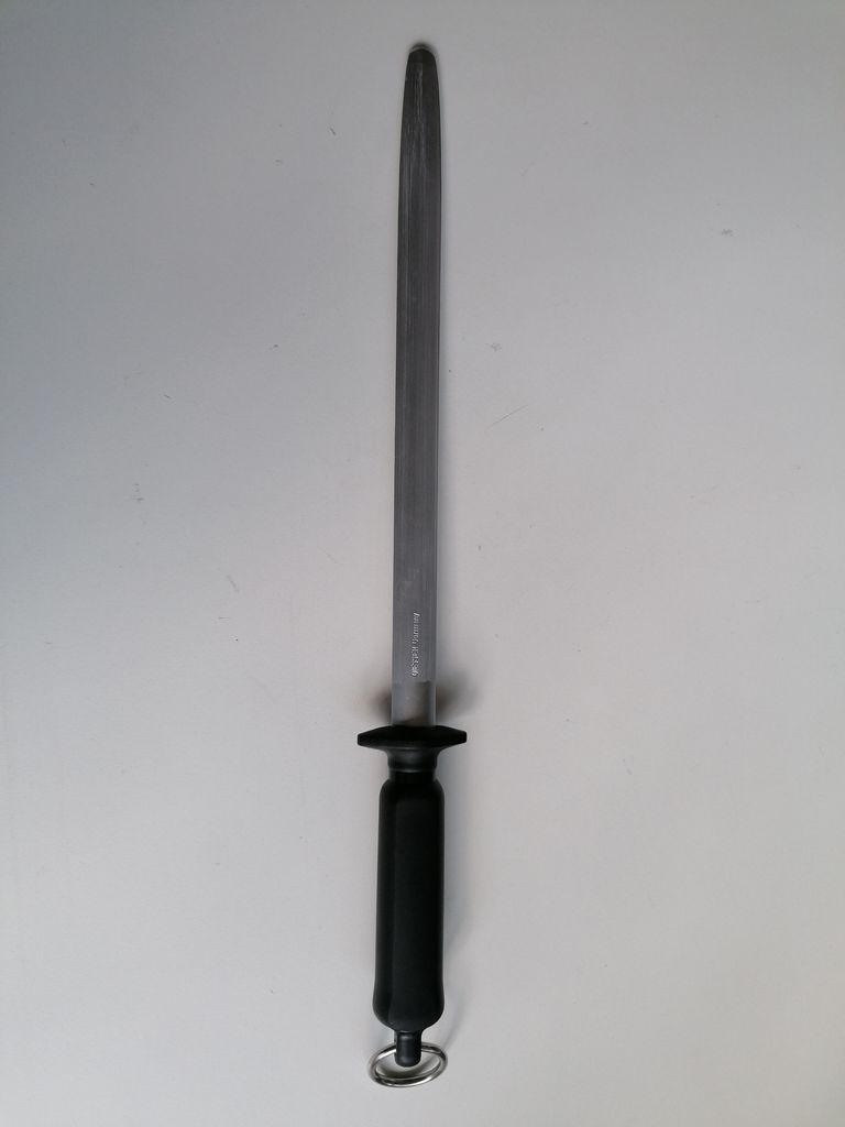 Giesser Messer Abziehstahl Wetzstahl Messerschärfer Form oval - 31 cm Schwarz