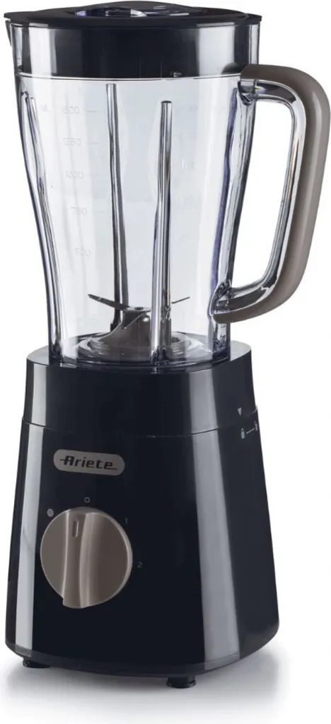 Ariete 576 Frullatore Breakfast Frullatore 500W 4 lame in acciaio inox 2 velocità Funzione Pulse Capacità 1.5 L Piedini antiscivolo Coperchio superiore Dark e Sahara Grey
