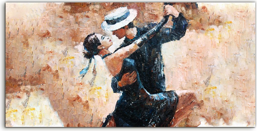 Coloray Canvas 140x70 Wandbild Leinwand Bilder Foto Tangotänzer digitale Malerei