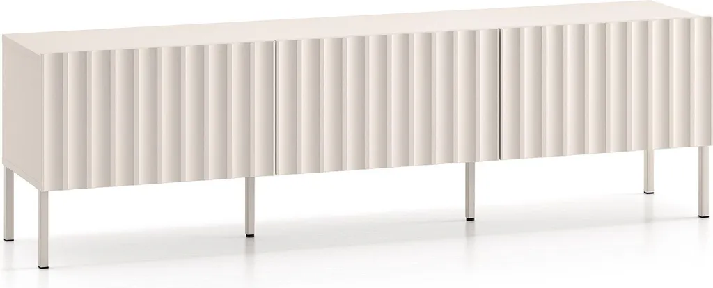 Meuble TV 170 cm beige Derriva : finissez-en avec le désordre du salon