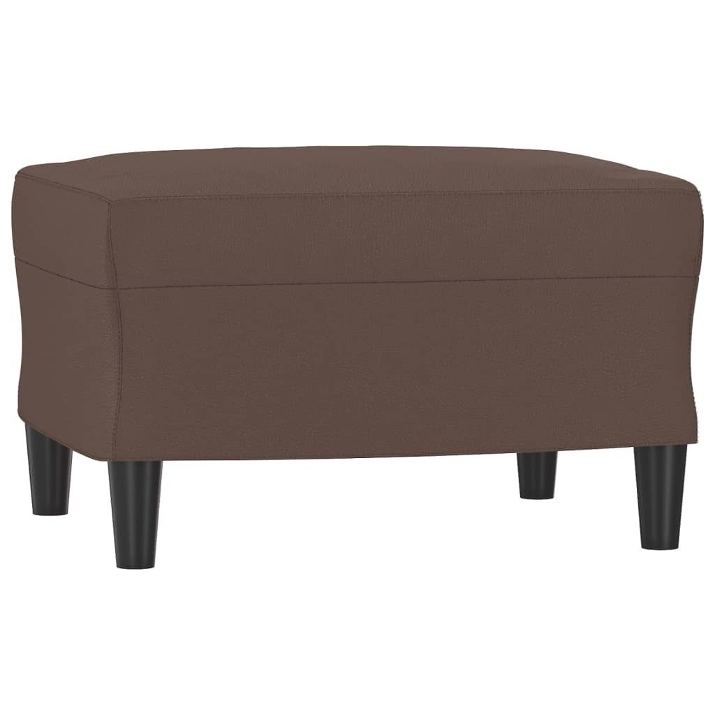 "im Sonderangebot" Fußhocker 1PC - Zeitloses Design - Polsterhocker Ottomane für Schlafzimmer - Braun 60x50x41cm Kunstleder - Sitzhocker design 2...