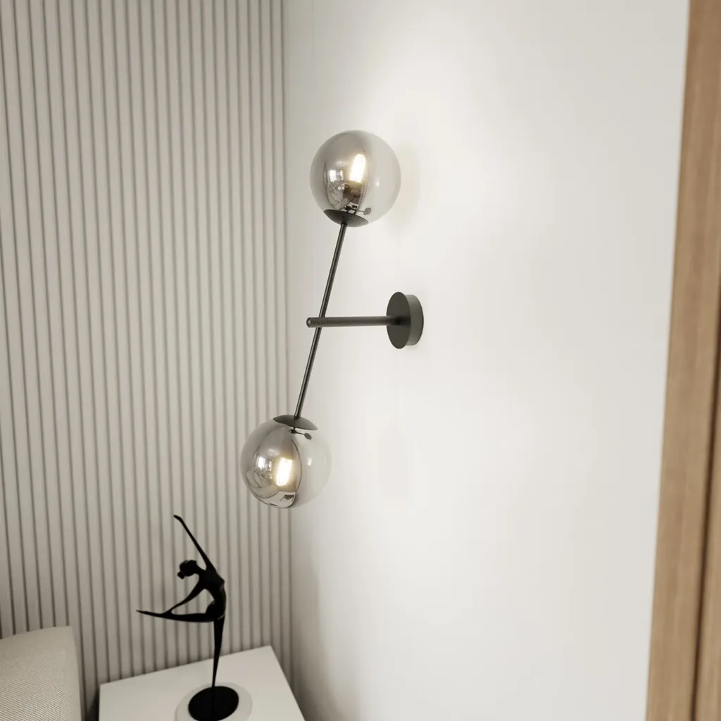 Applique Murale Compacte 2 Lampes E14 LINEAR K2 - Solution Gain de Place - 2