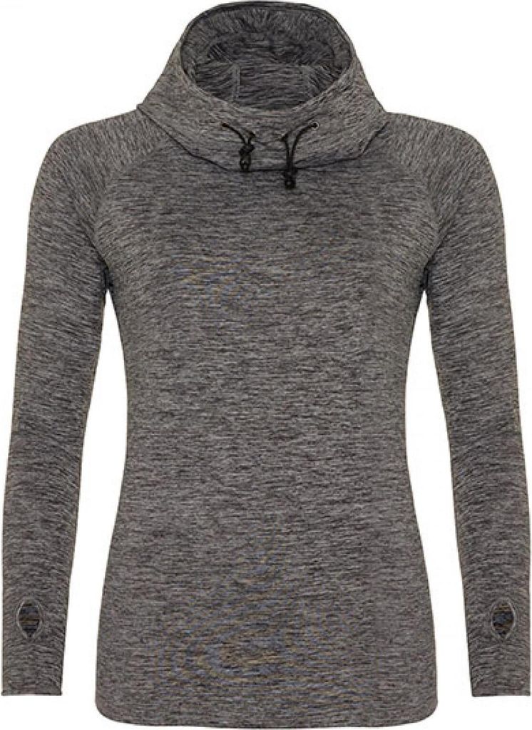 Just Cool JC038 | Damen Girlie Cool Cowl Neck Top - Farbe: Grey Melange - Größe: M