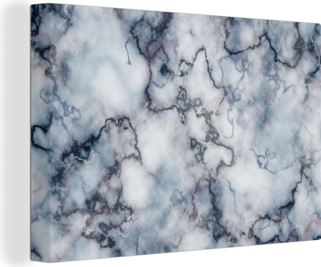 OneMillionCanvasses - Leinwandbilder - 140x90 cm, Marmor - Steine - Achat, Wandbilder Kunstdruck Wanddekoration - Foto auf Leinwand - Gemälde au...