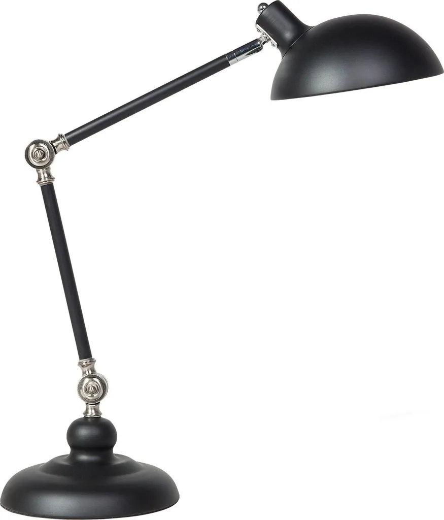 BELIANI Lampe de bureau noire métal ajustable avec interrupteur indus