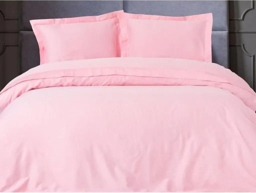 Basic Beyond Set Copripiumino King Size Microfibra Lavata - Reversibile Rosa E Grigio, 259x228 Cm + 2 Federe - 5