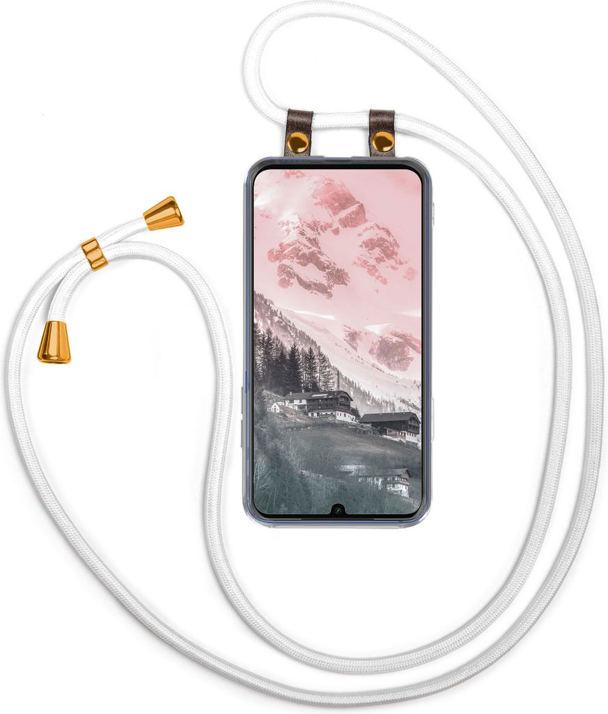UMHÄNGEHÜLLE + KORDEL für Xiaomi Mi 9T / Mi 9T Pro, Farbe:Weiß