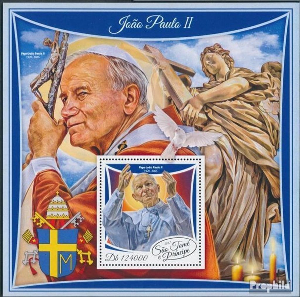 Briefmarken Sao Tome e Principe 2017 Mi Block 1346 (kompl. Ausgabe) postfrisch Johannes Paul II