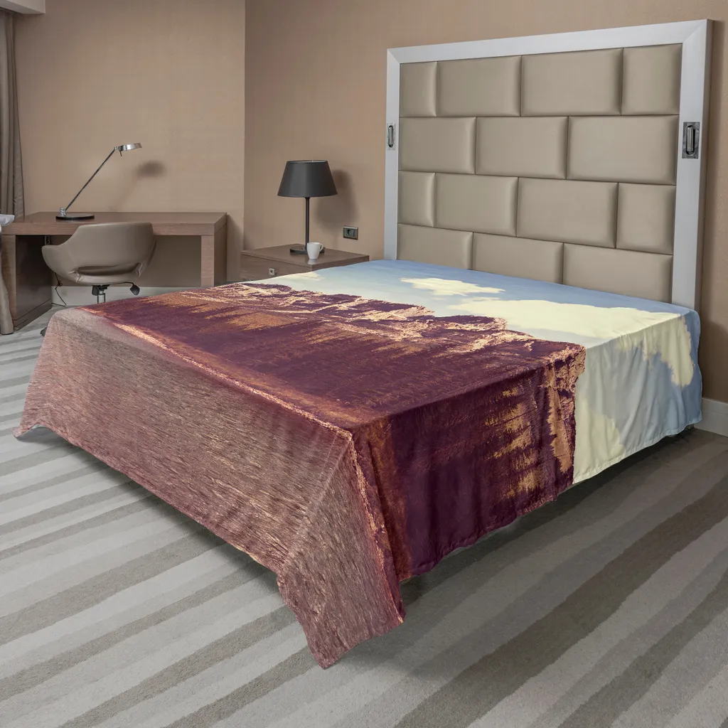 Drap de Lit Grande Taille Doux et Respirant Motif Paysage de Montagne