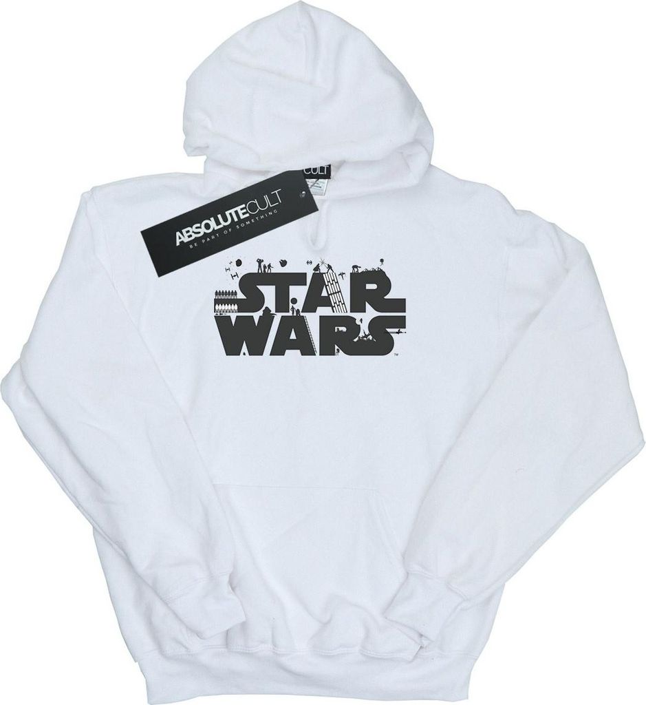 Star Wars - Kapuzenpullover für Jungen BI11998 (128) (Weiß)