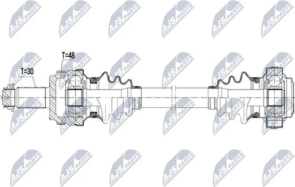 Arbre d'entraînement pour réparation BMW X3 NTY NPW-BM-109 - Fiabilité
