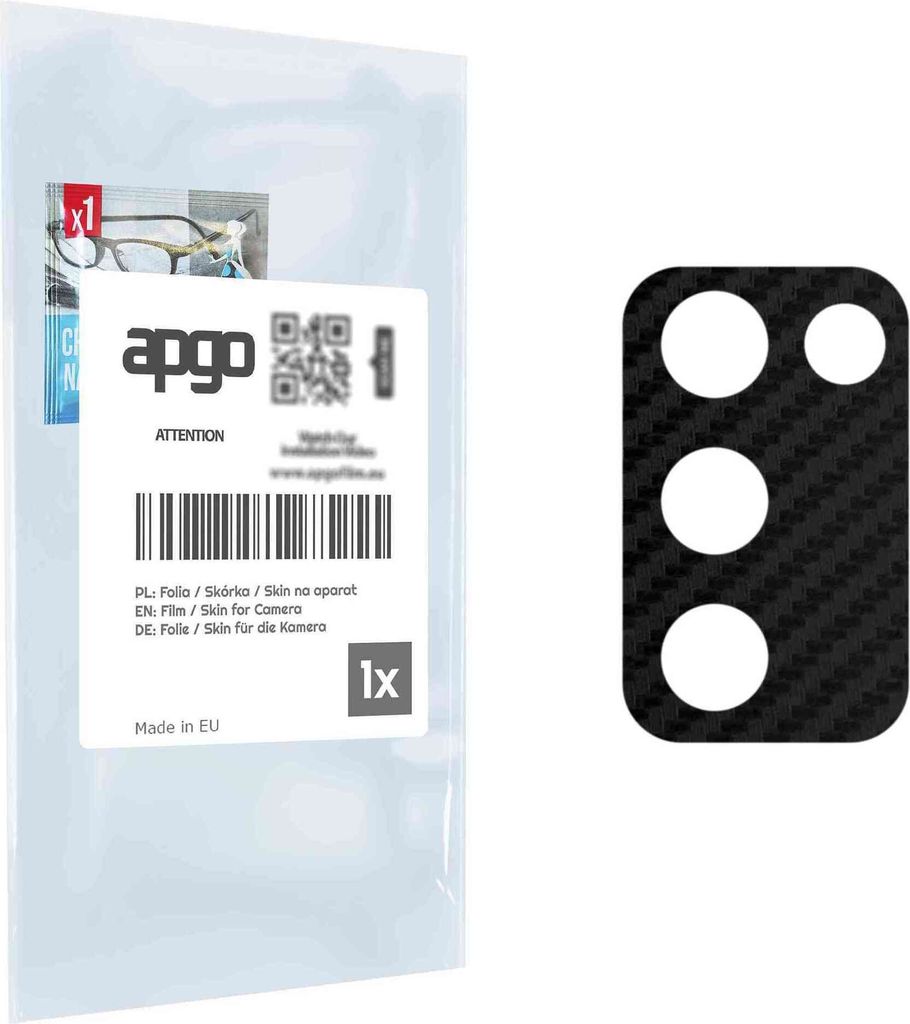 apgo Objektivschutz-Folie, Kameraschutz kompatibel mit ZTE Libero 5G III, Carbon-Imitation, Rückseite Schutzfolie für Kamera-Insel, Hinten Folie,...