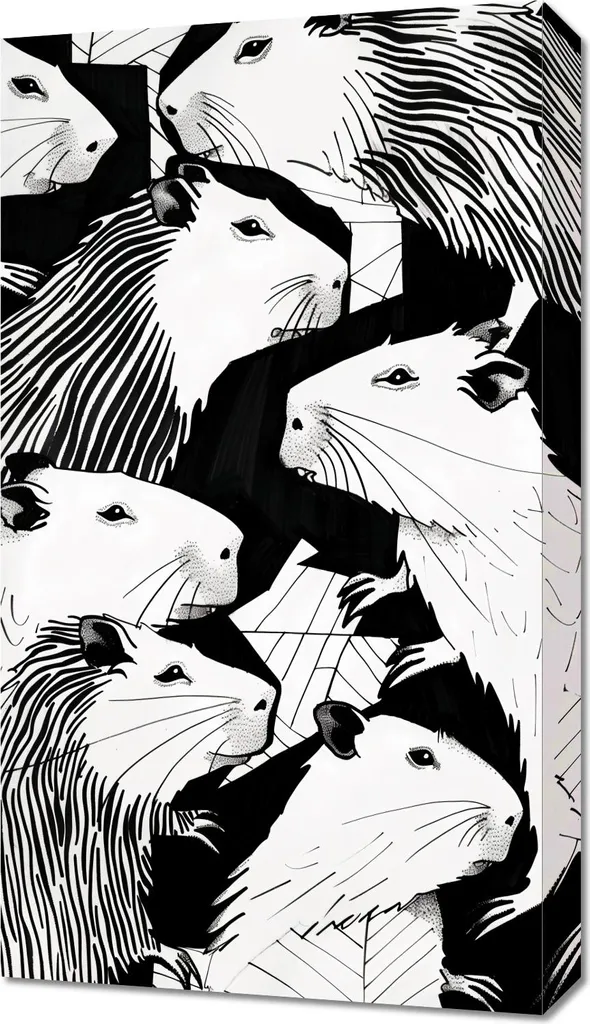 Offerta Quadro 40x70 Marmotte Chiacchierone - Tela Artistica Montagna