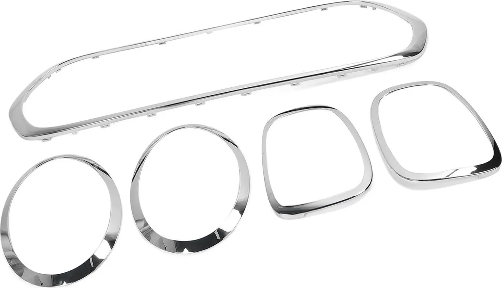 Kit contour de phares et calandre finition chrome poli pour MINI JCW S