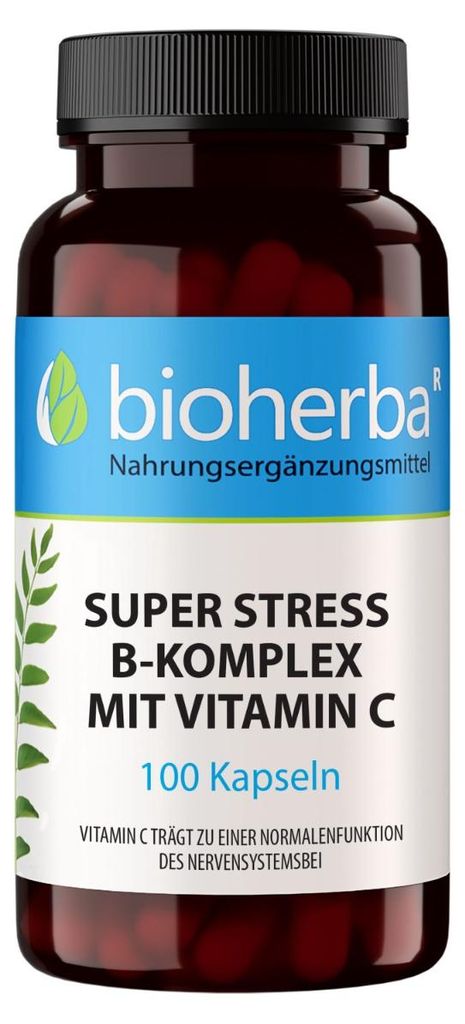 Bioherba Super Stress B-Komplex Mit Vitamin C 100 Kapseln