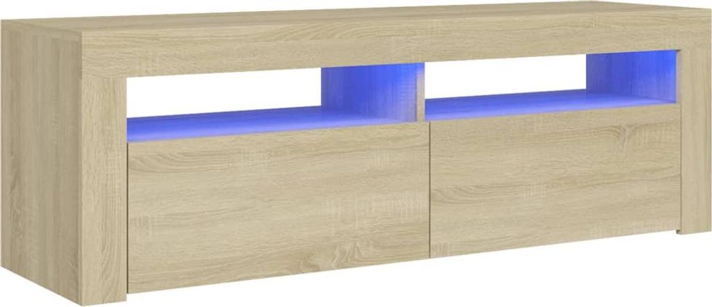 vidaXL TV skrinka s LED osvetlením Dub Sonoma 120x35x40 cm Obrázok produktu 