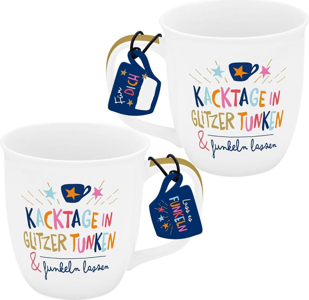 Tasse "Kacktage in Glitzer tunken & funkeln lassen" Produktbild 