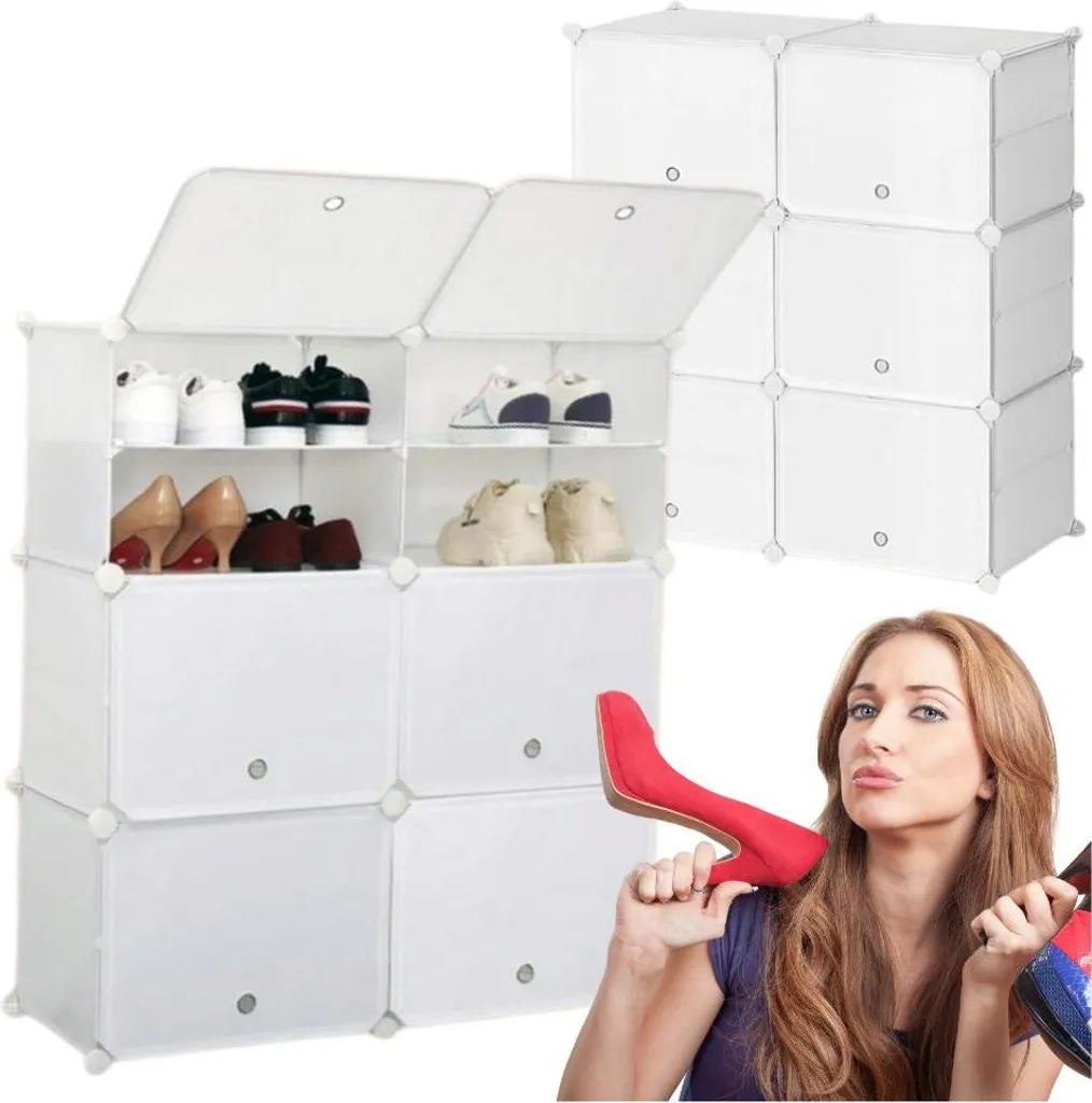 Étagère à chaussures modulable et armoire de rangement gain de place
