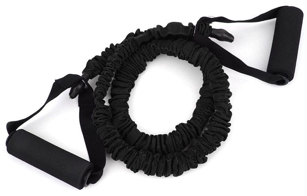 Schlitz-Zugseil, Fitness, Anti-Bruch, elastischer Gürtel für den Innenbereich, Yoga, Krafttraining, Widerstandsbänder (schwarz (13,6 kg))