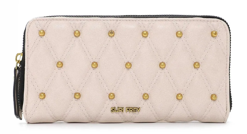 SURI FREY Corey Zip Around Wallet Beige - Portefeuille Femme élégant