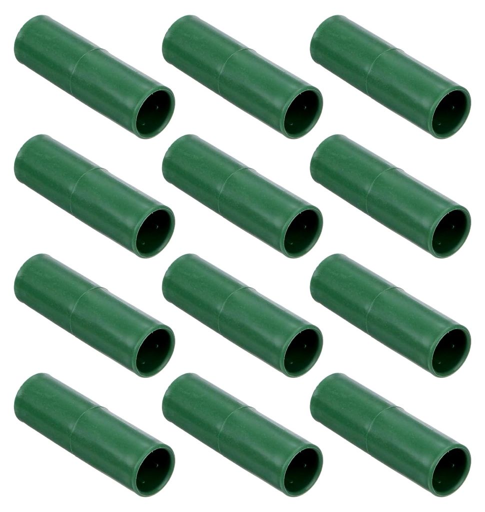 12 Stück 16mm Gewächshausrahmen-Verbindungsstücke, Kupplungsrohrverschraubung für Weinlaube/Sonnenschutzschuppen/Gartenpflöcke, Gewächshauszu...