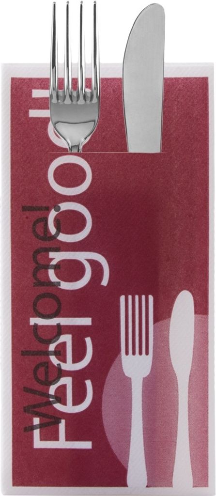 Sovie HORECA Besteckserviette Feel Good in Bordeaux aus Linclass Airlaid 40 x 40 cm, 100 Stück