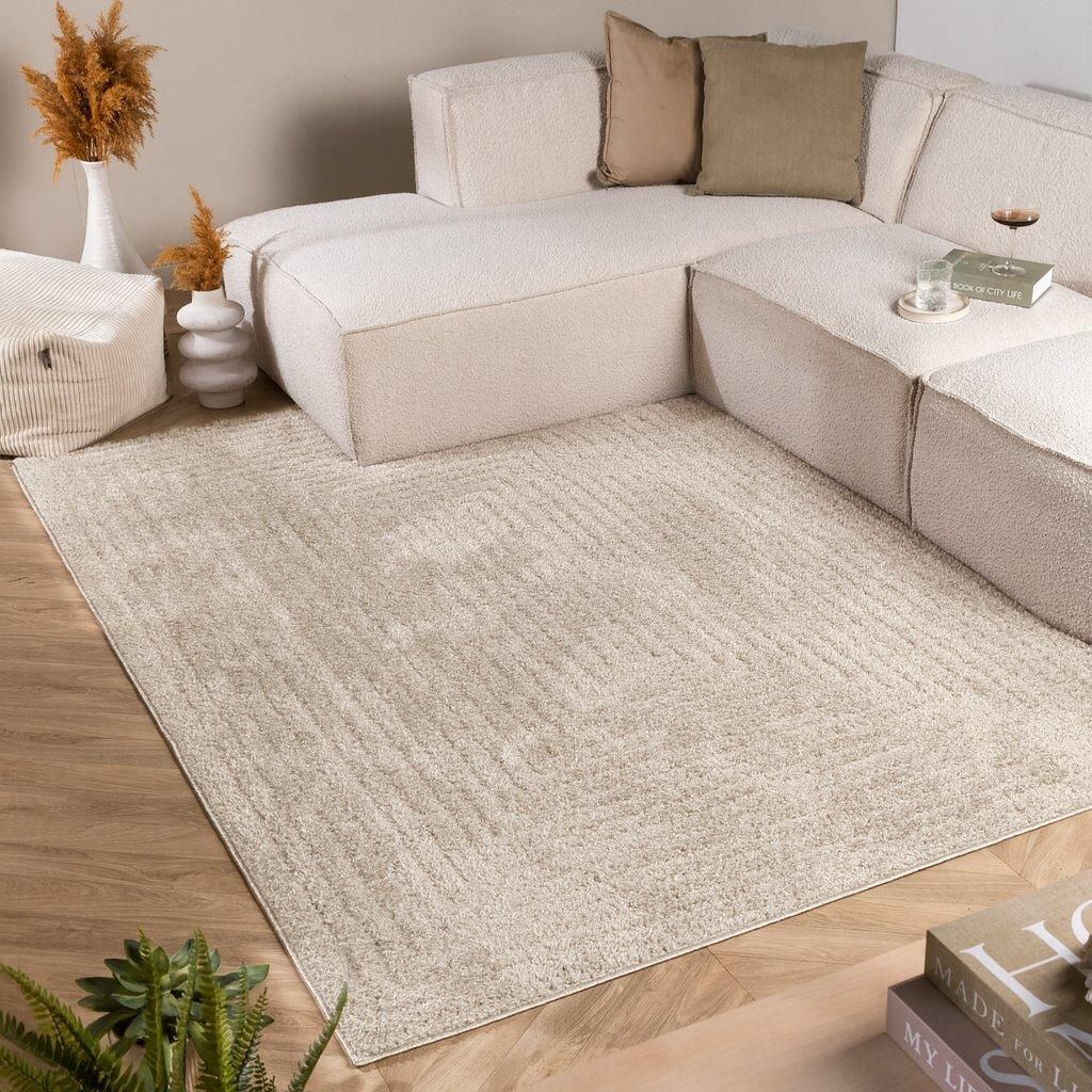 Volero - Teppich Skandinavisch - Lova Lines Beige - 230x330 cm - Wohnzimmer, Schlafzimmer, Jugendzimmer - Skandinavisch, Japandi