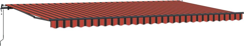 Einziehbare Markise Orange und Braun 600 x 350 cm