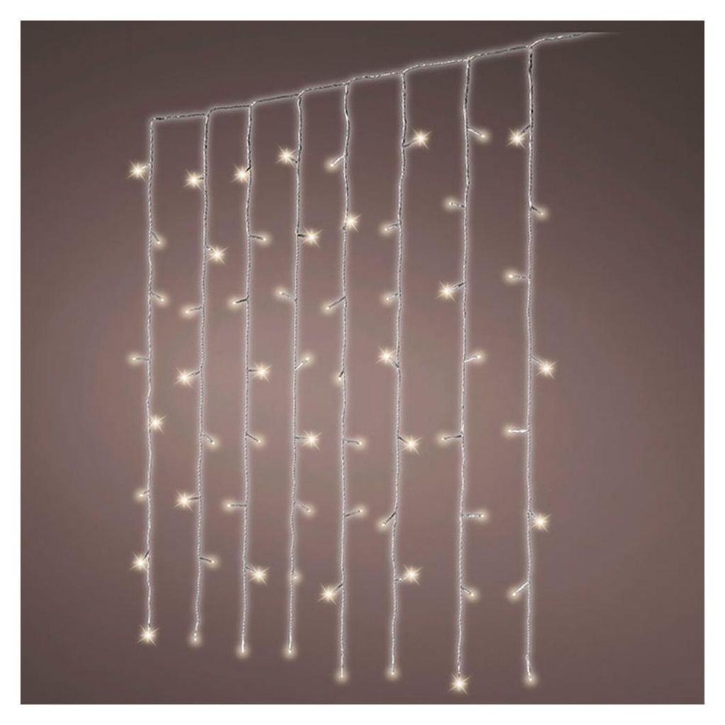 LED gordijnverlichting buiten 2x2m-240L transparant warm Productafbeelding 